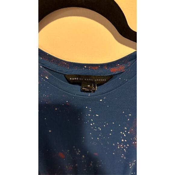 Vintage 2000s MARC BY MARC JACOBS Oversized Stretchy T-Shirt with Paint Platter - Picture 2 of 3